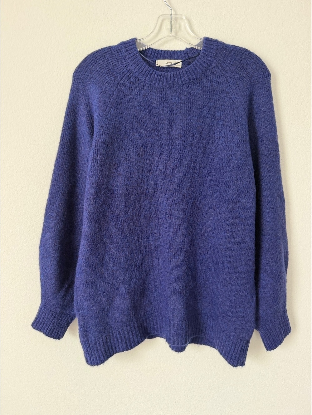 Mango MNG Long Sleeve Crew Neck Plum Purple Pullover Sweater Women's Size S - Picture 1 of 7